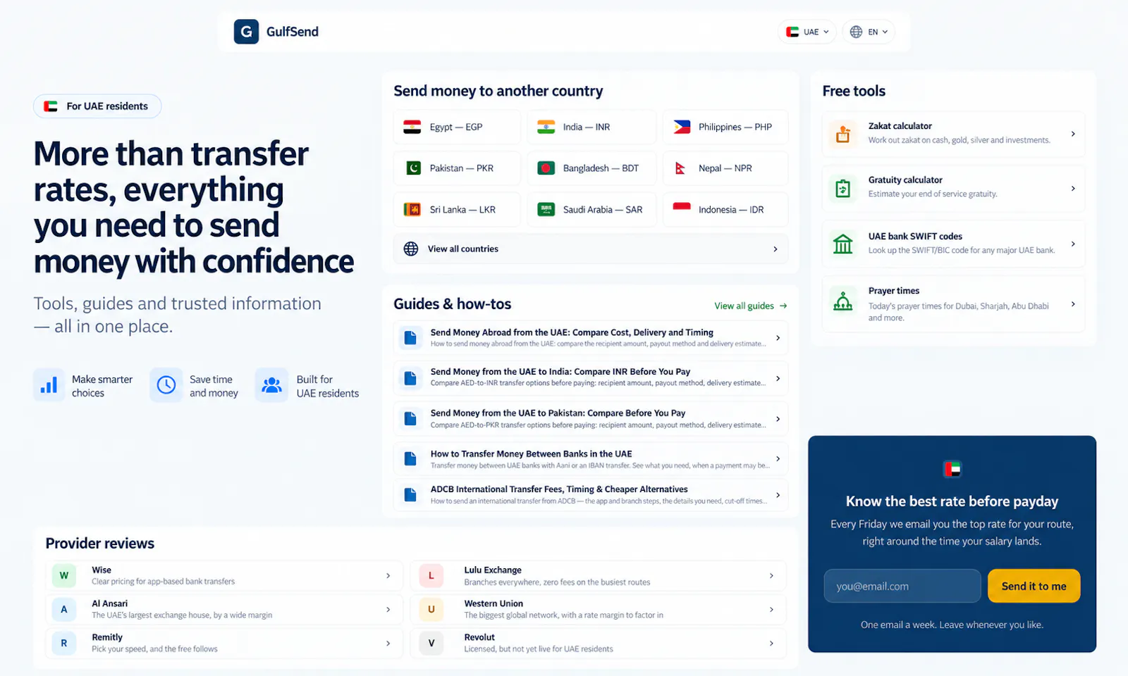 GulfSend — Send Money Smarter from UAE screenshot 2