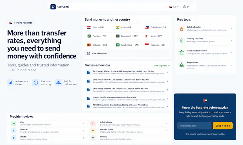 GulfSend — Send Money Smarter from UAE screenshot 2
