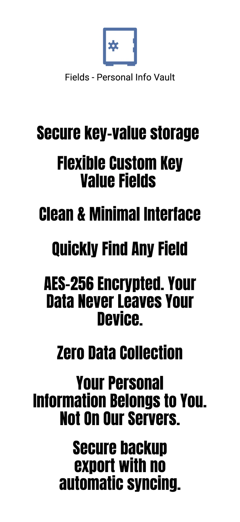 Fields — Personal Info Vault Launch screenshot 5