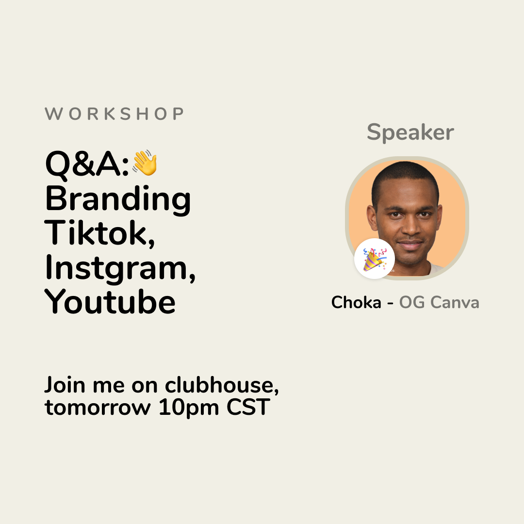 Clubhouse Event Promotion Templates gallery image