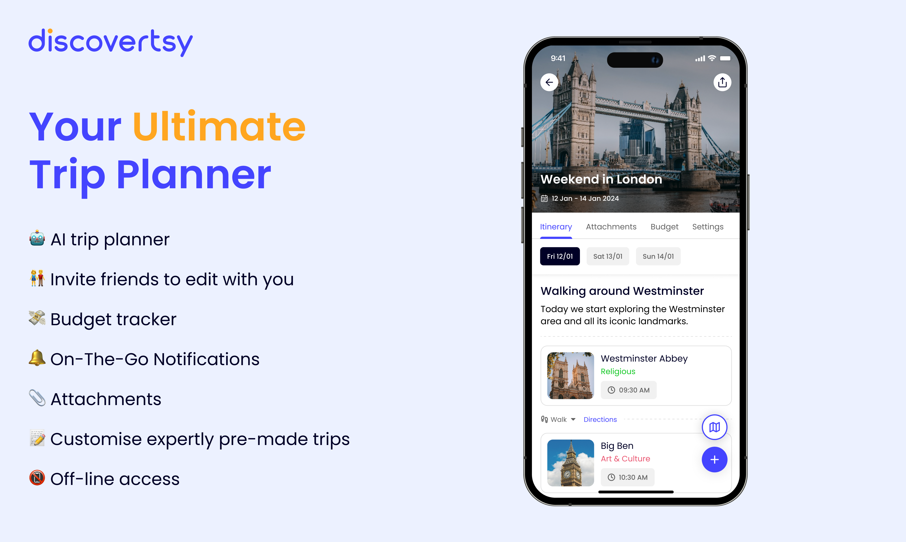 Discovertsy 2.0 - İlham Alın, Discovertsy uygulamasıyla şehirleri planlayın ve keşfedin medya 3