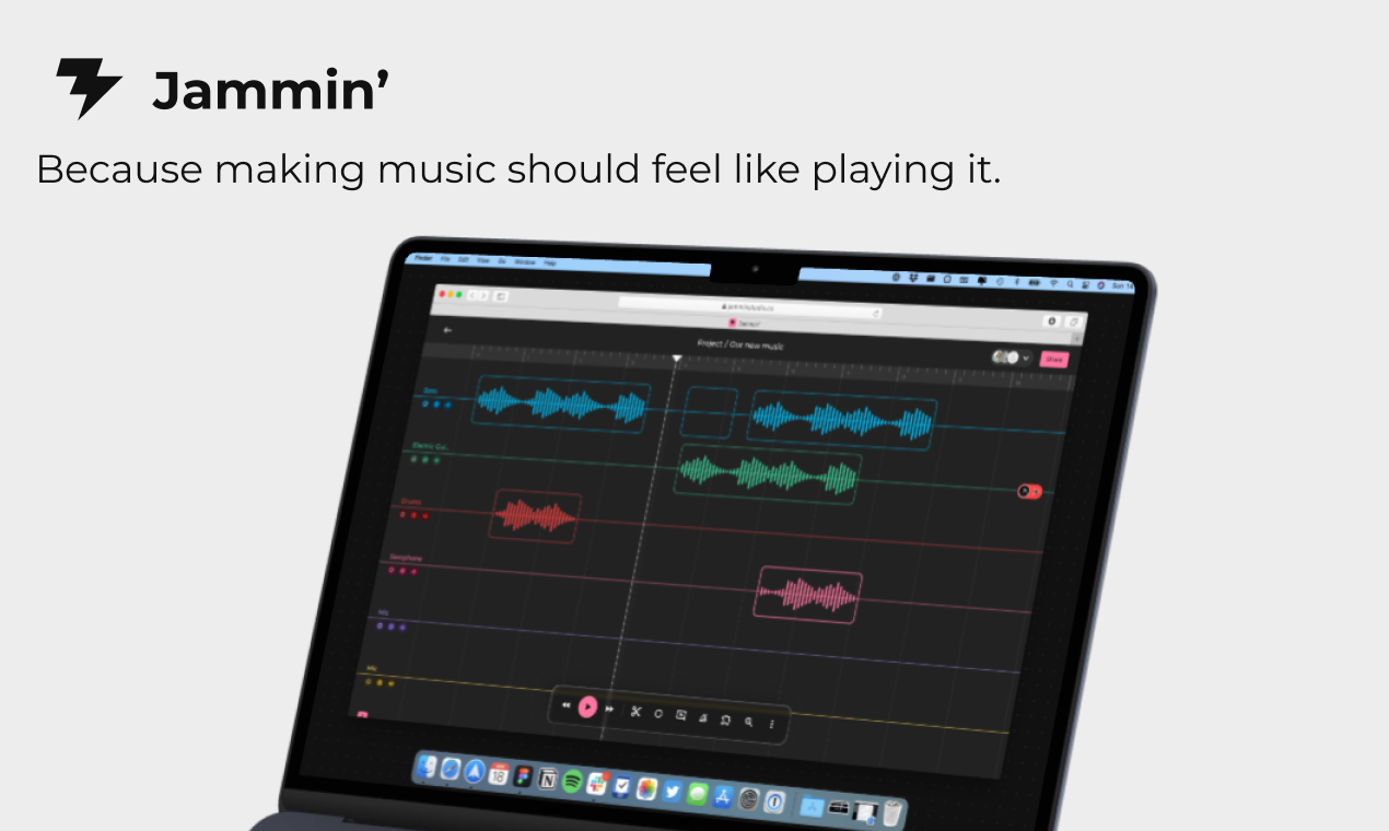 Jammin - Main product screenshot demonstrating key features and user interface