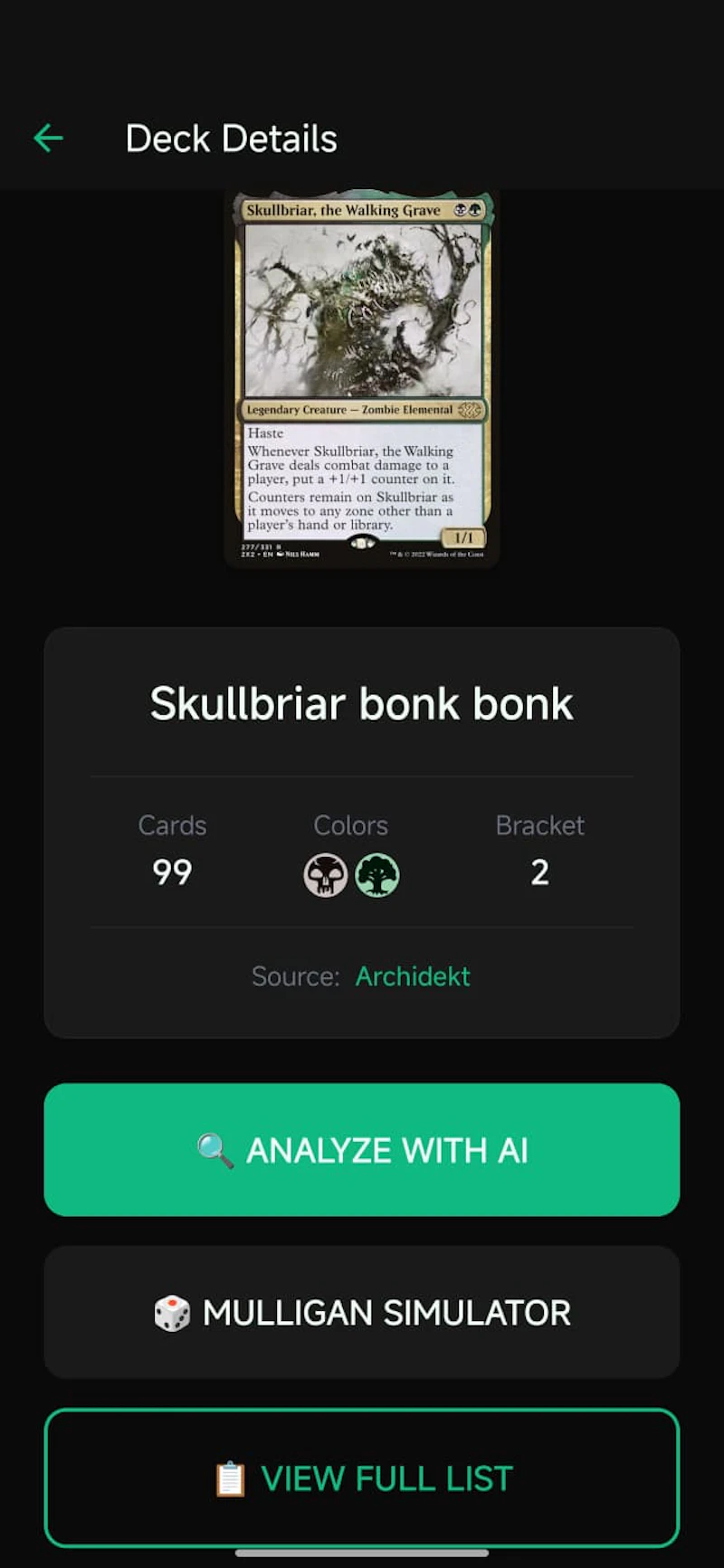 MTG AI Commander - Verdict screenshot 3