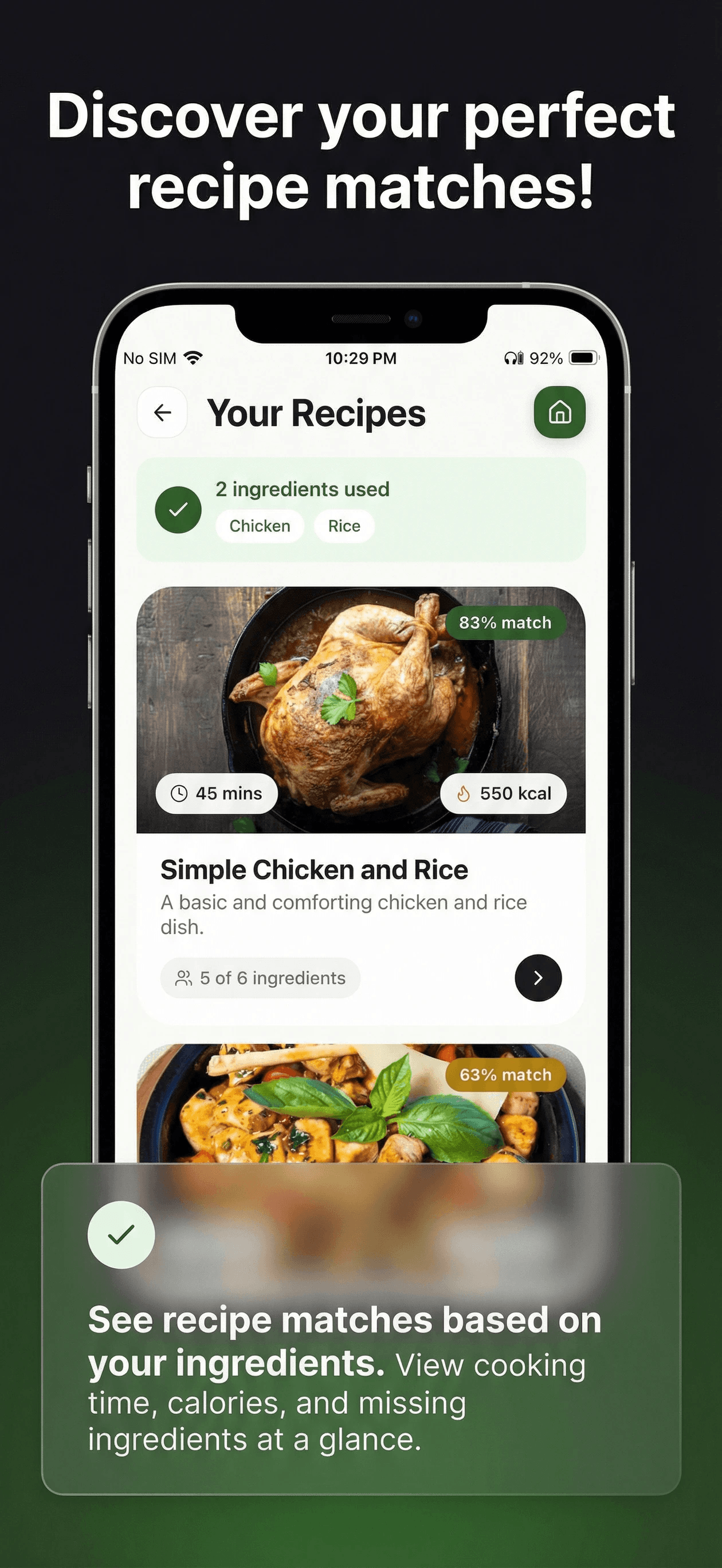 InstaRecipe: Generate Recipes - Screenshot 5 showing product features and functionality