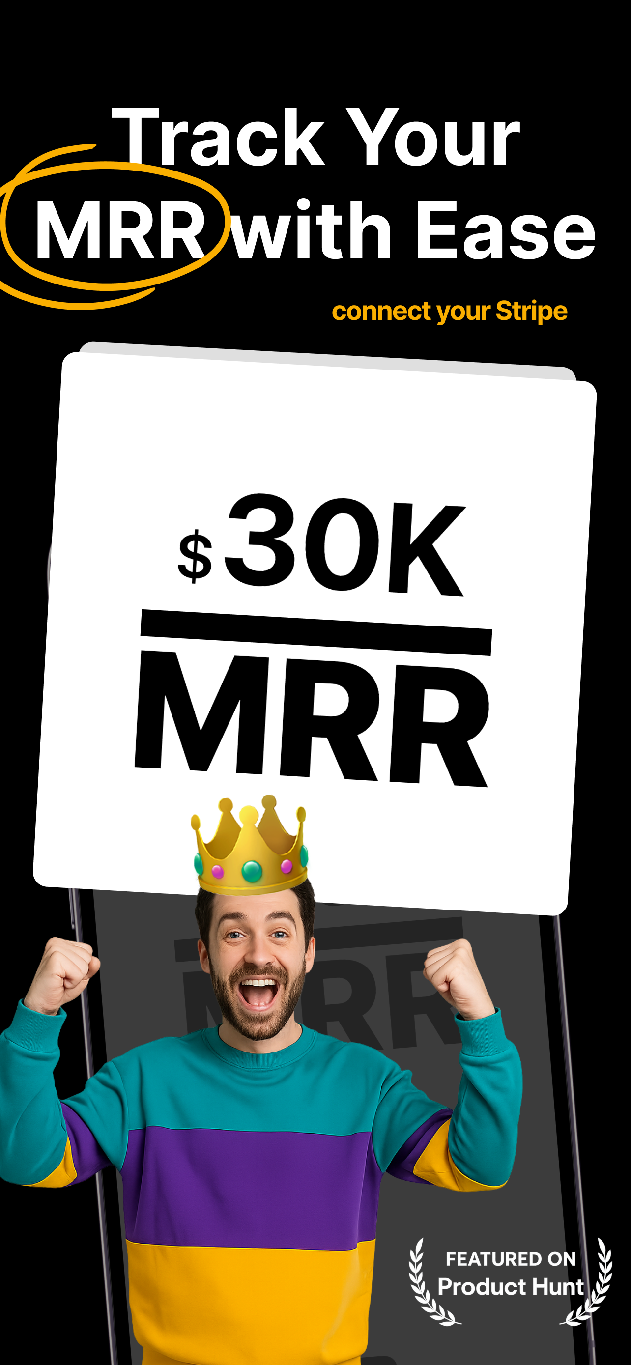 Traccia gli obiettivi MRR e Hit - App mobile - Traccia con facilità il tuo MRR.Festeggia, condividi con il mondo. media 1