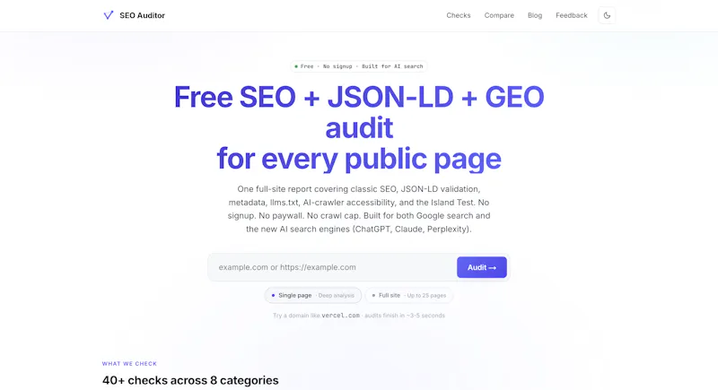 Free SEO Audit Tool screenshot 2