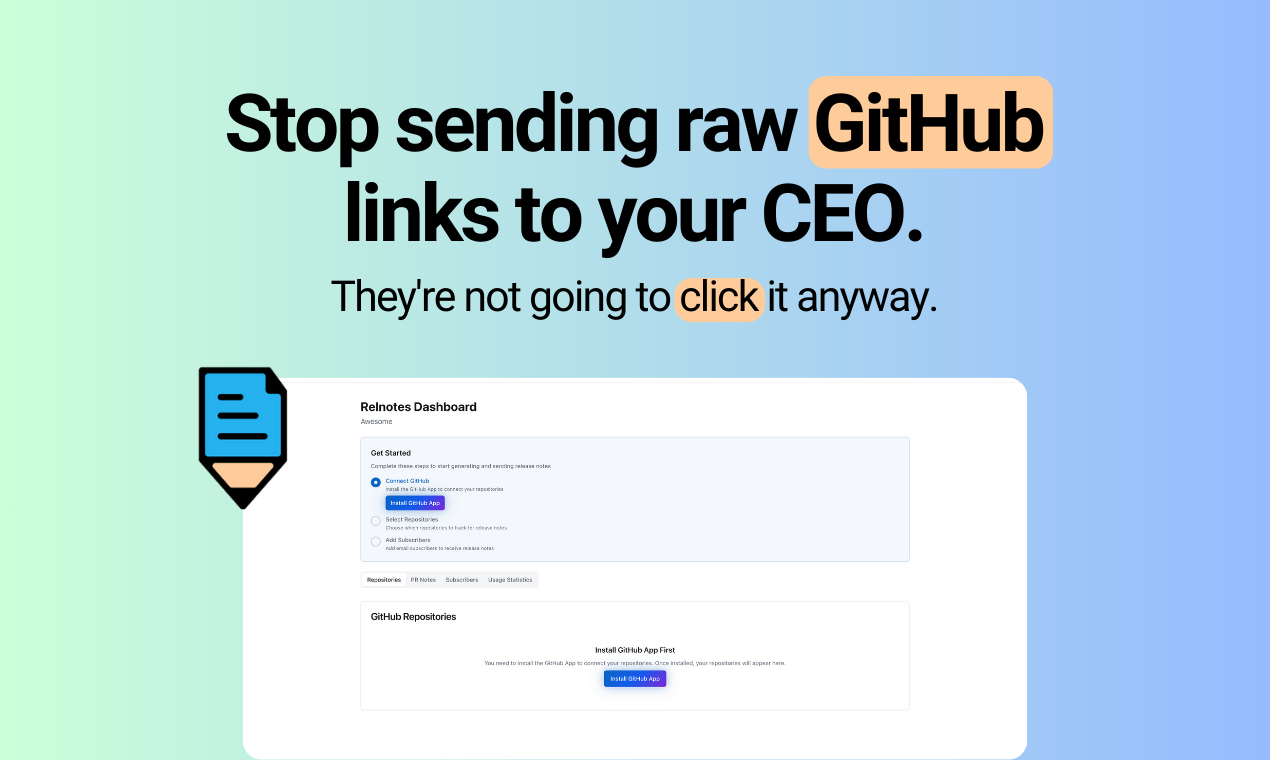 Relnotes - Main product screenshot demonstrating key features and user interface