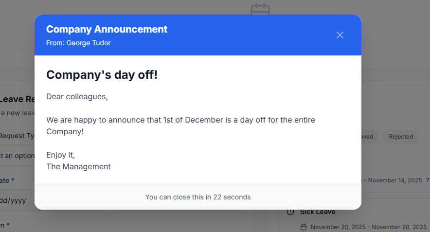 dayoffdesk - Screenshot 5 showing product features and functionality