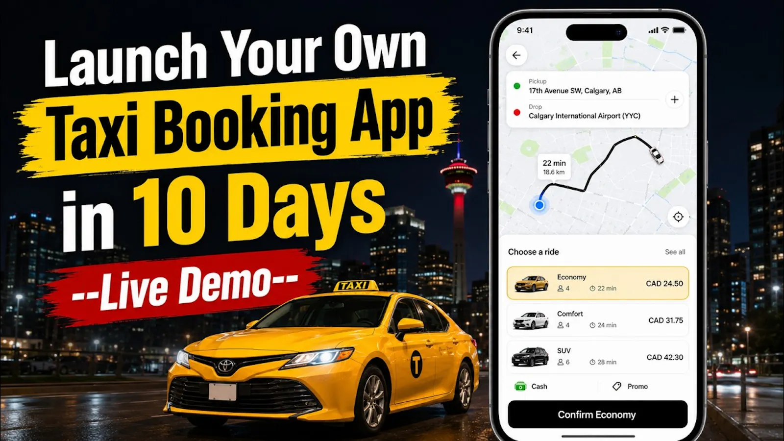 Taxi App Development screenshot 1 (video preview)