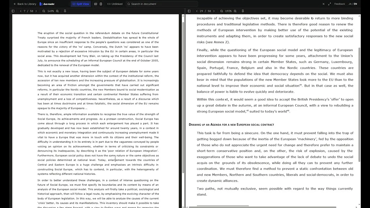 duo·reader— split view for long docs gallery image