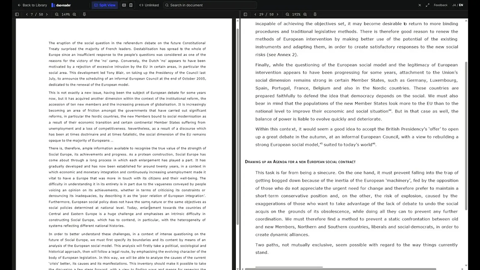 duo·reader— split view for long docs screenshot 1 (video preview)