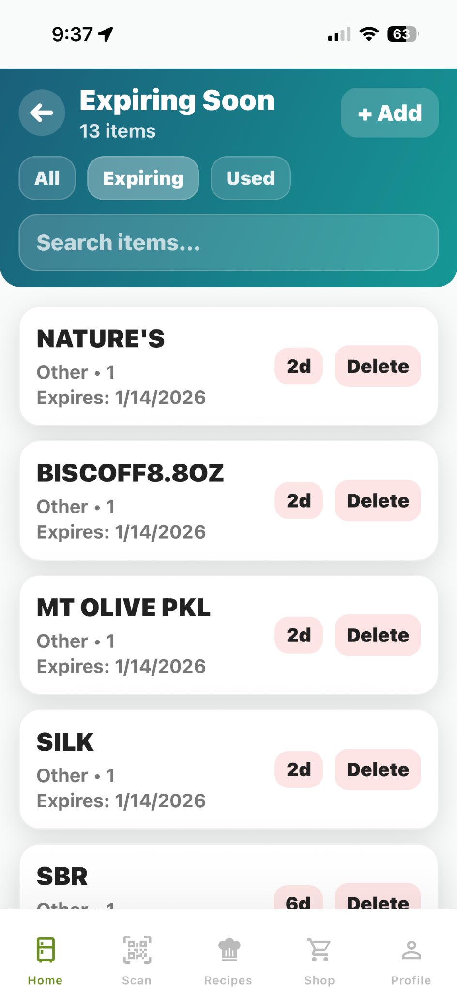 FridgeSmart App gallery image