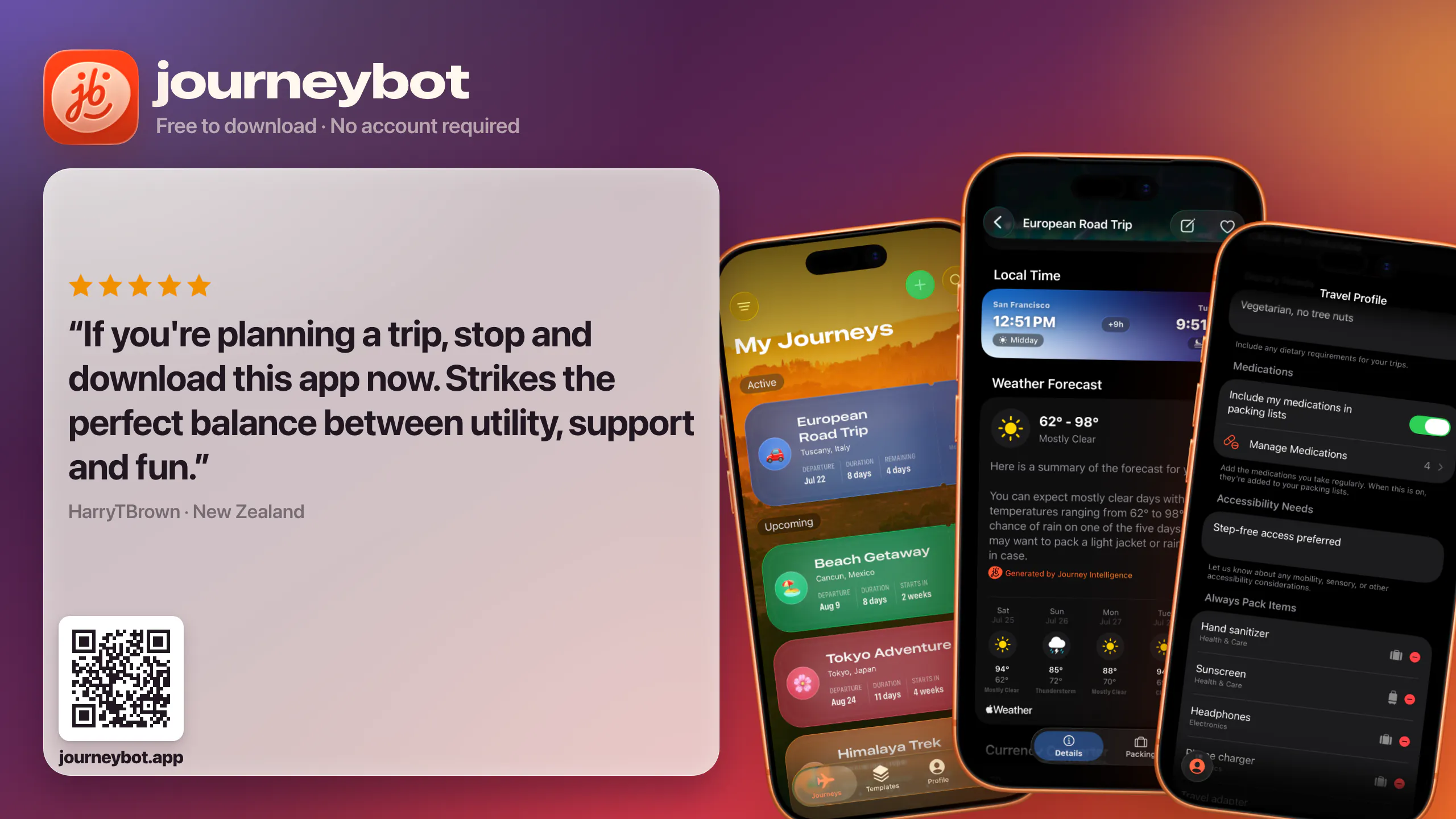 journeybot: smart travel packing lists gallery image