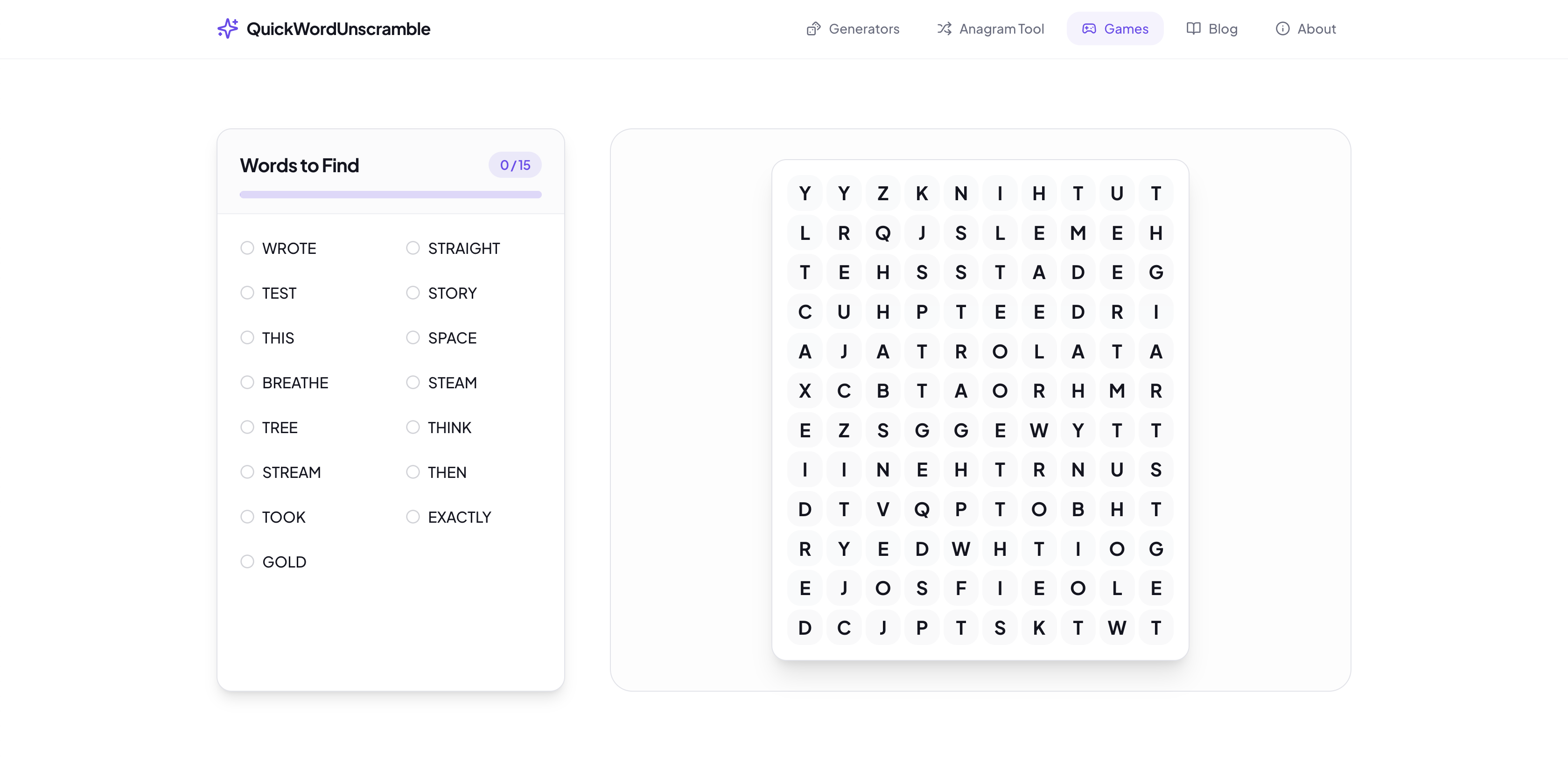 Quick Word Unscramble gallery image