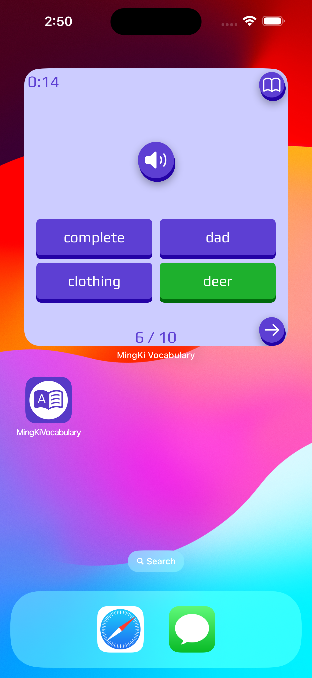 Mídia 8 de Jogos de vocabulário Mingki - Jogue jogos de palavras em widgets