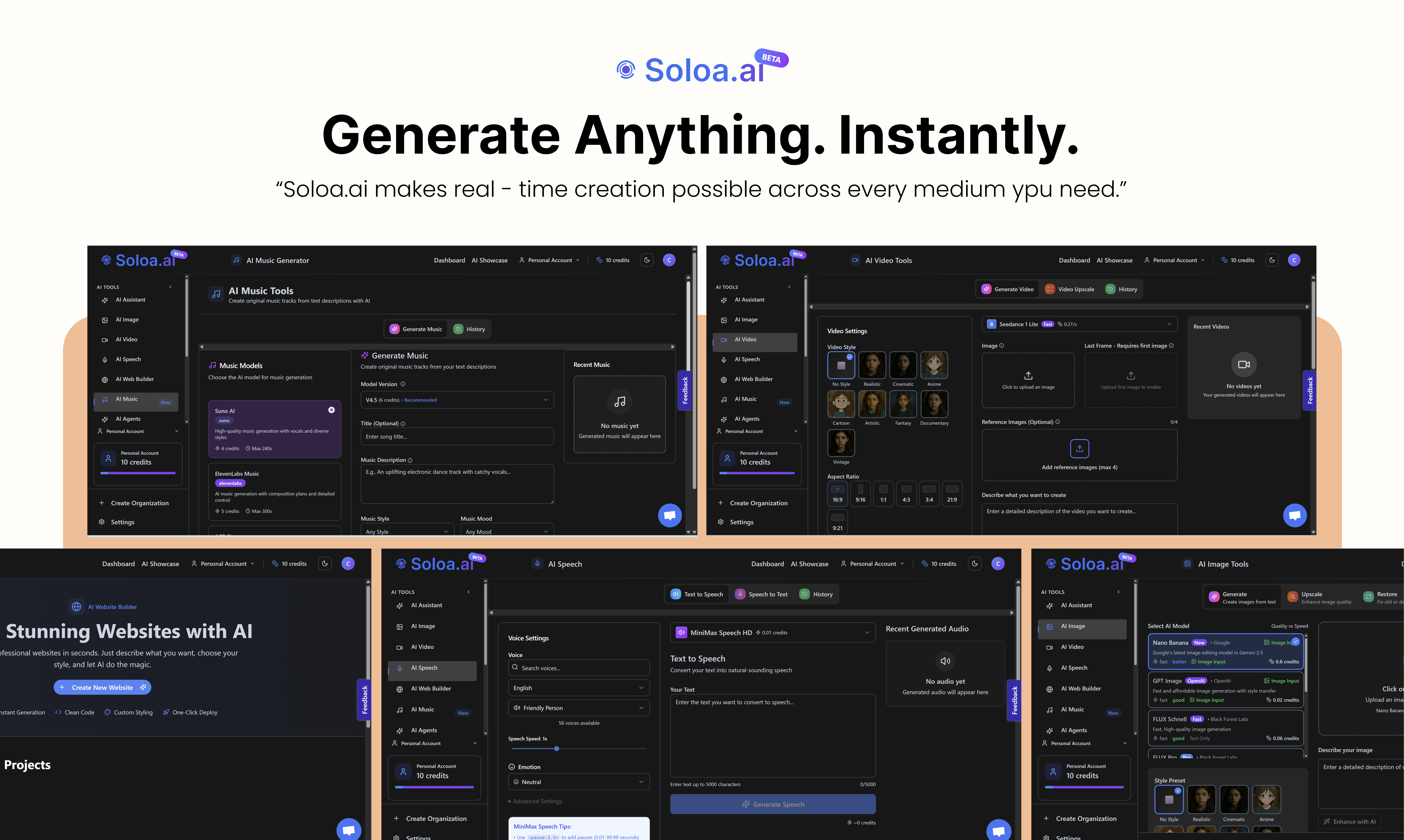Soloa: All-in-One AI Studio (25+ Tools) screenshot 1