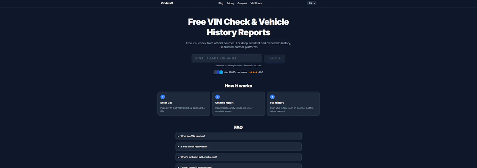 Free VIN Check & Decoder screenshot 1