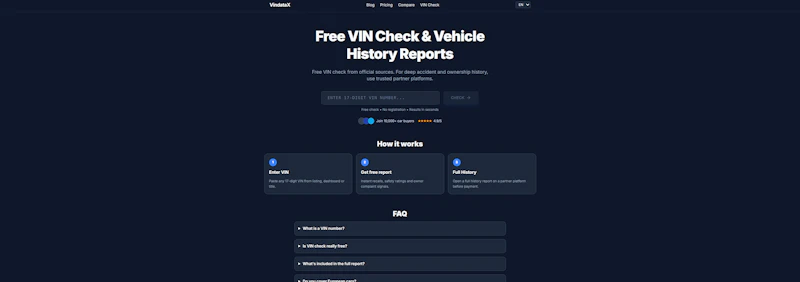 Free VIN Check & Decoder screenshot 1