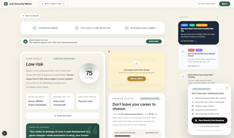 Job Security Meter screenshot 2