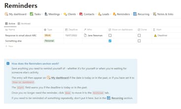 Freelancer's Workspace for Notion gallery image