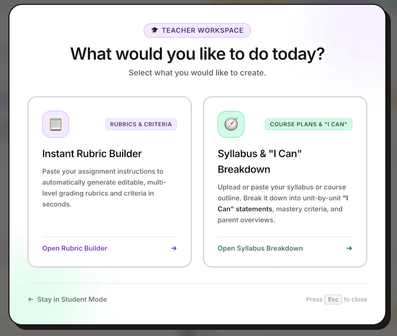 RubricCheck screenshot 1