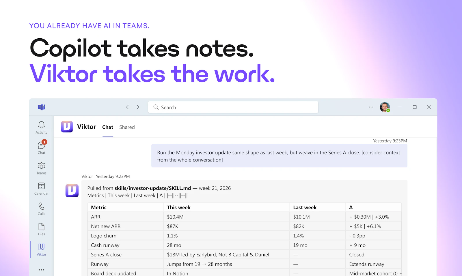Viktor for Microsoft Teams screenshot 3
