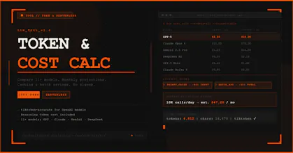 LLM Token & Cost Calculator gallery image