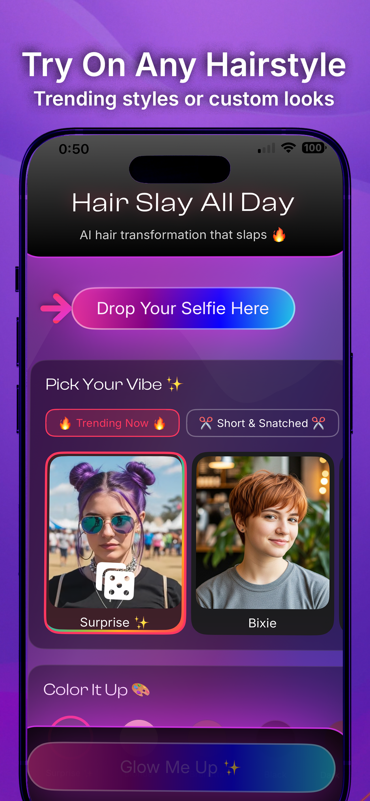 Hairstyle Try On: Hair Glow AI gallery image