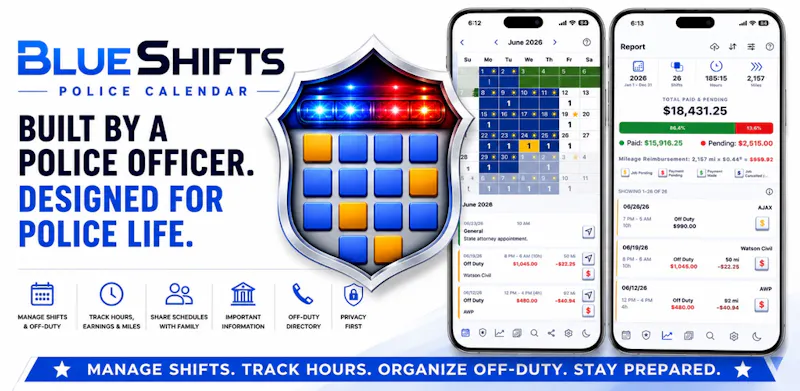 BlueShifts Police Calendar App screenshot 1