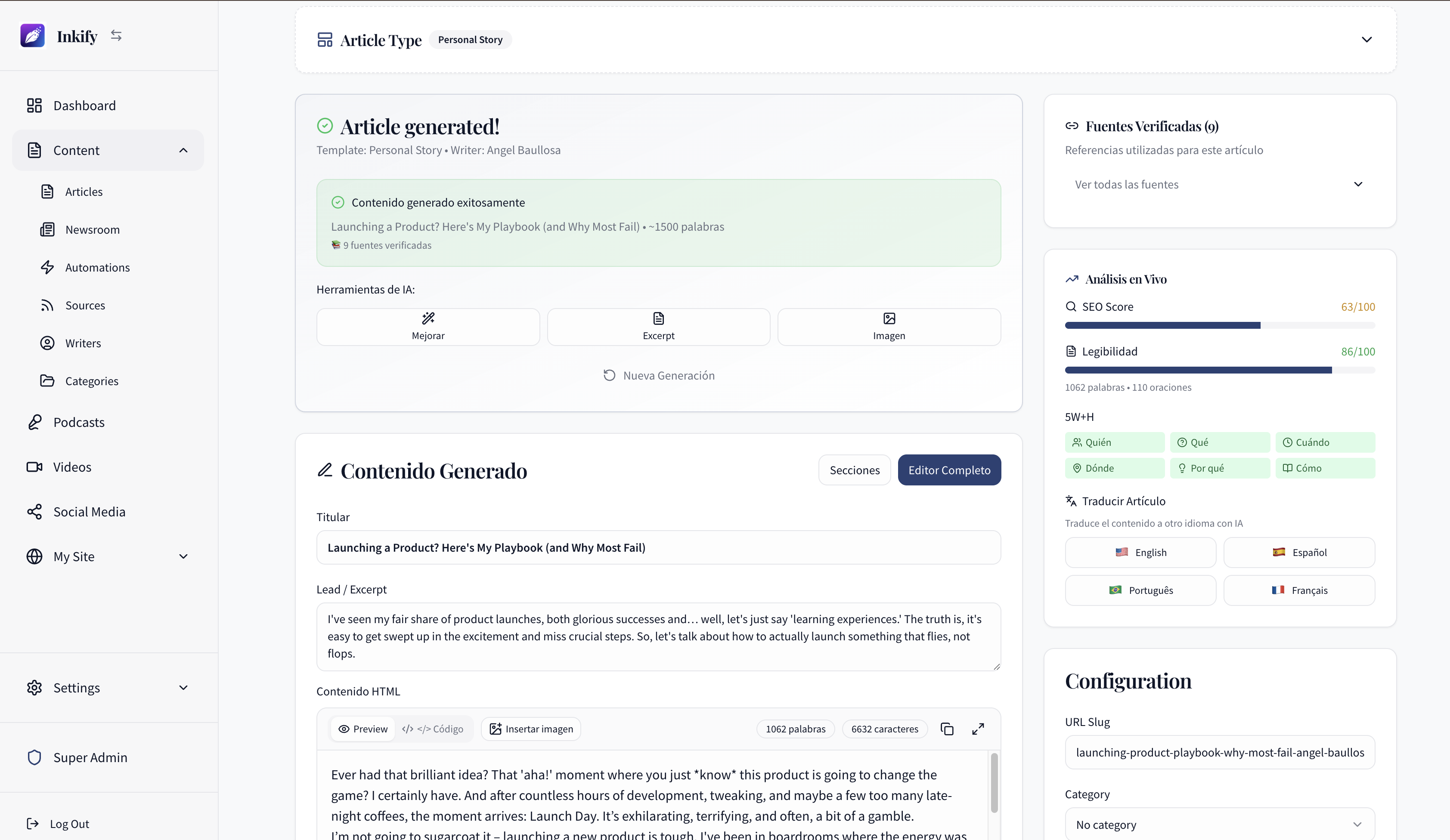 Inkify - Screenshot 3 showing product features and functionality