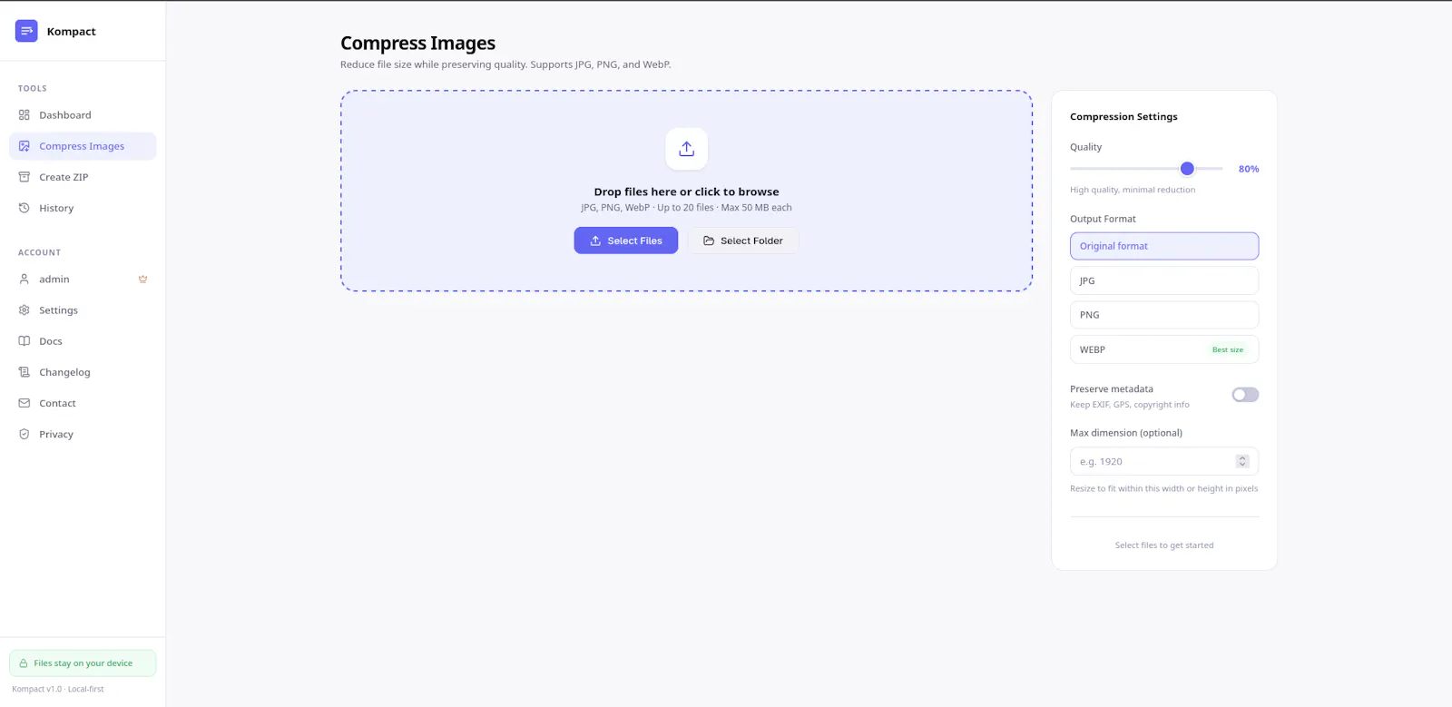 Kompact screenshot 2