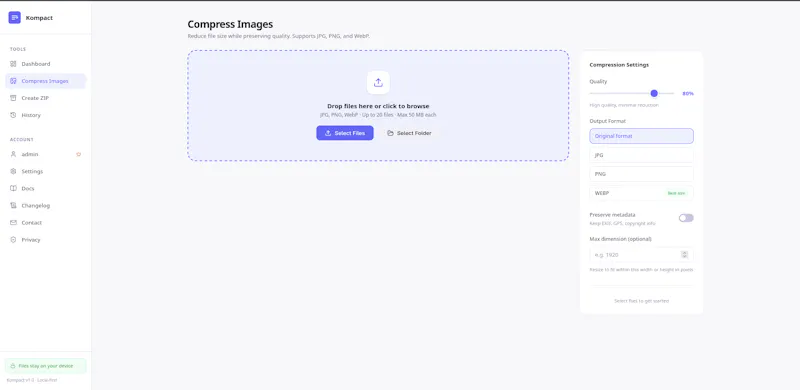 Kompact screenshot 2