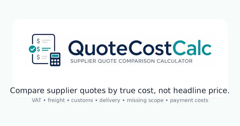 QuoteCostCalc screenshot 1