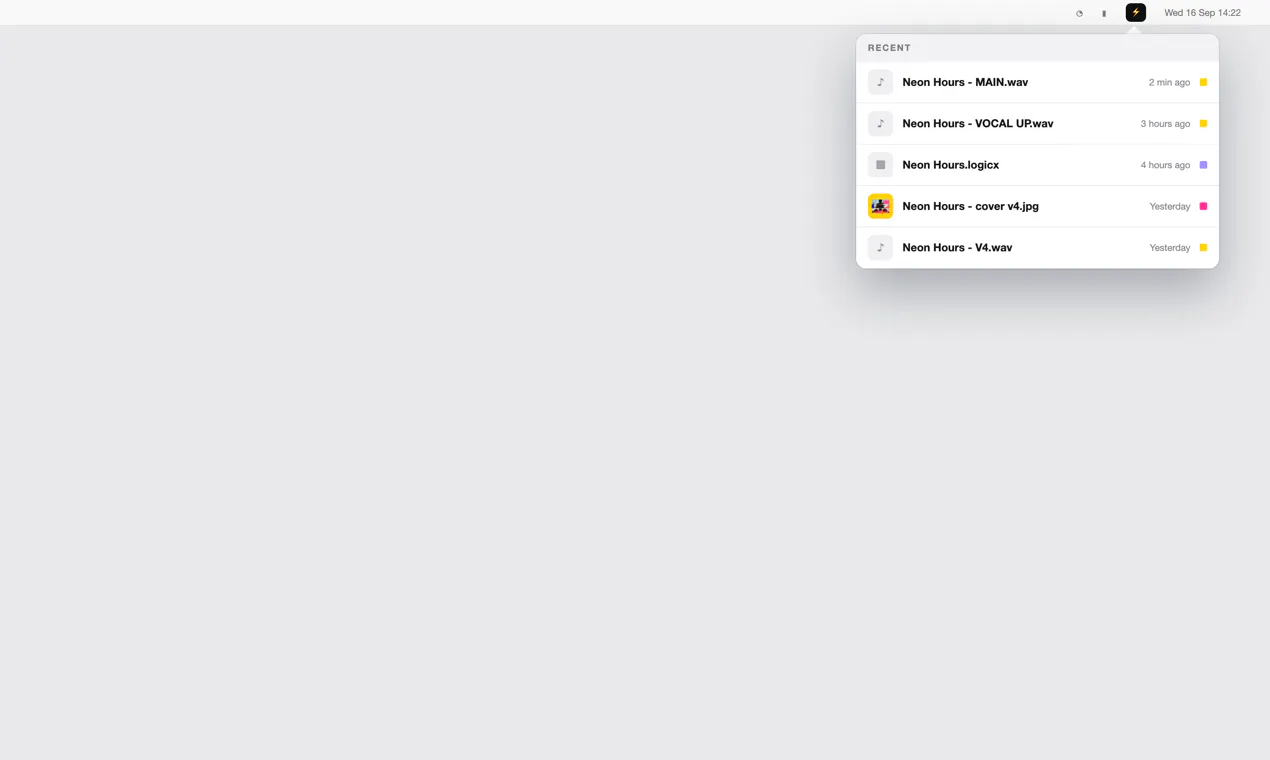Recent Files gallery image