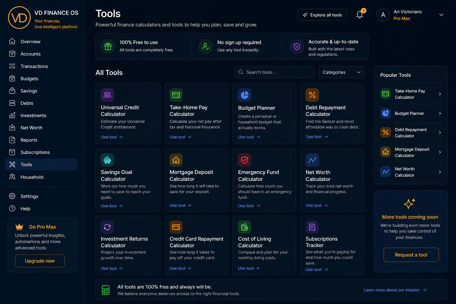 VD Finance OS gallery image