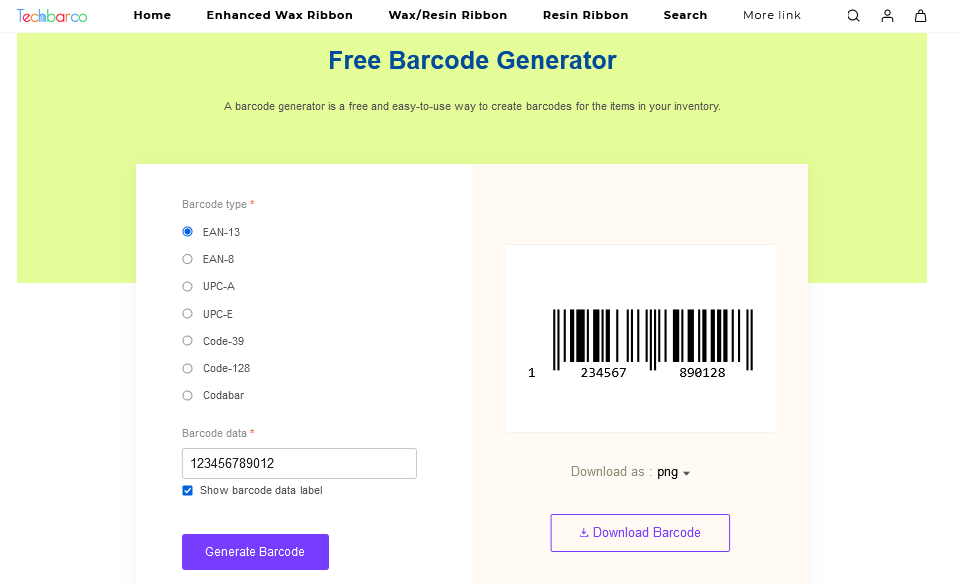 Free Barcode Generator 