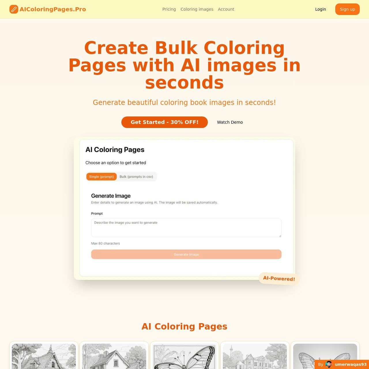 Media AicoloringPagesPro - trang màu hàng loạt - Tạo các trang màu tuyệt đẹp ngay lập tức với AI. 2