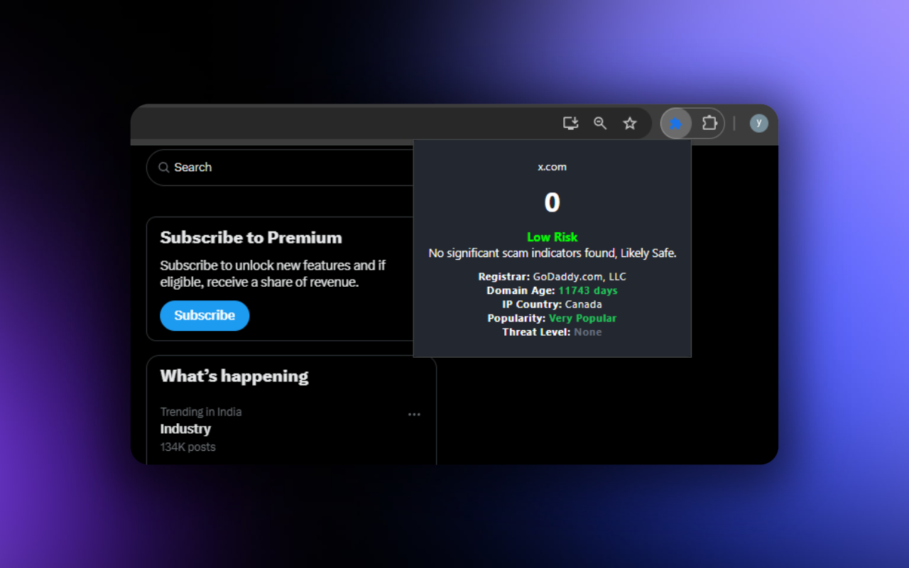 websafely 확장 - 브라우저에서 사이트가 사기인지 즉시 알고 미디어 4