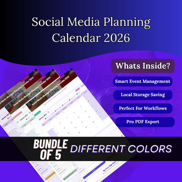 Social Media Planning Calendar 2026 gallery image