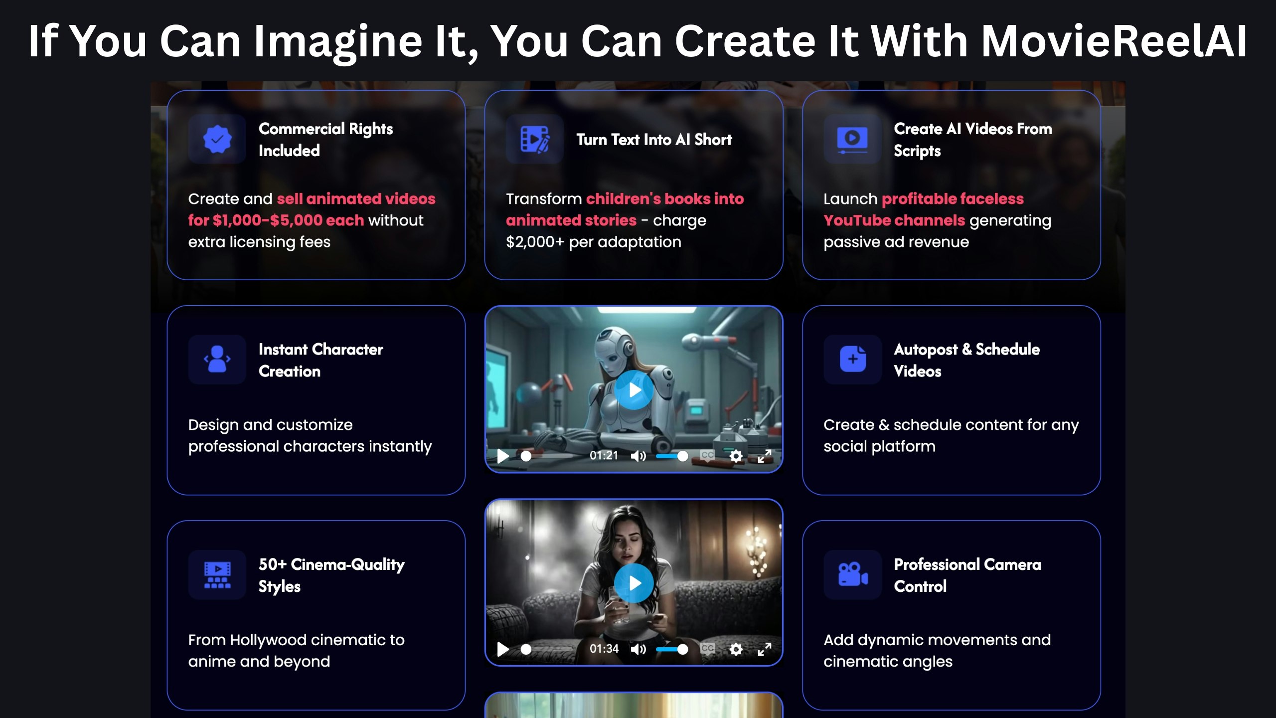 MovieReelAI - Transformar texto simple en videos cinematográficos de IA media 3