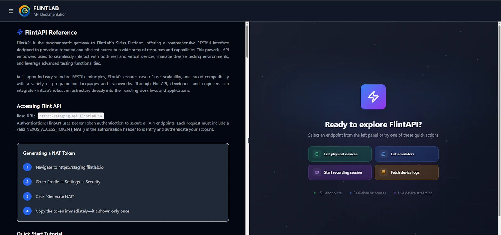 FlintLab Sirius Platform screenshot 11