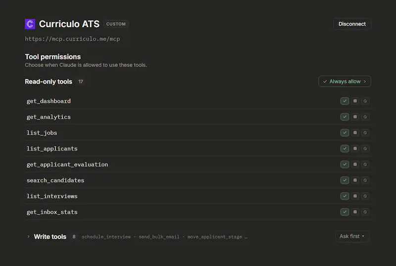 Curriculo ATS MCP screenshot 2