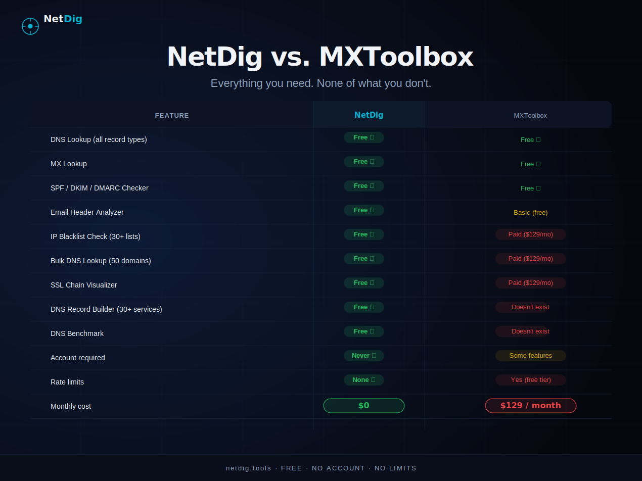 NetDig — Free DNS & Network Tools gallery image