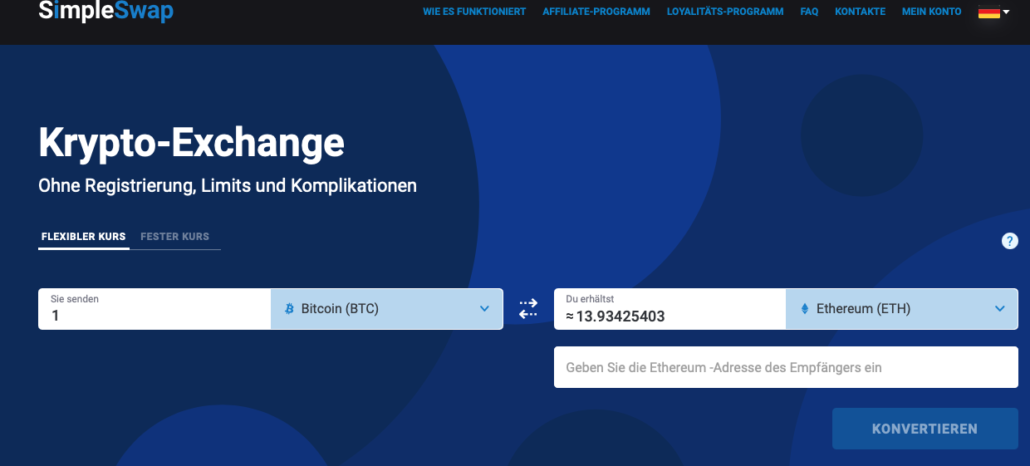 SimpleSwap - Exchange your coins. gallery image