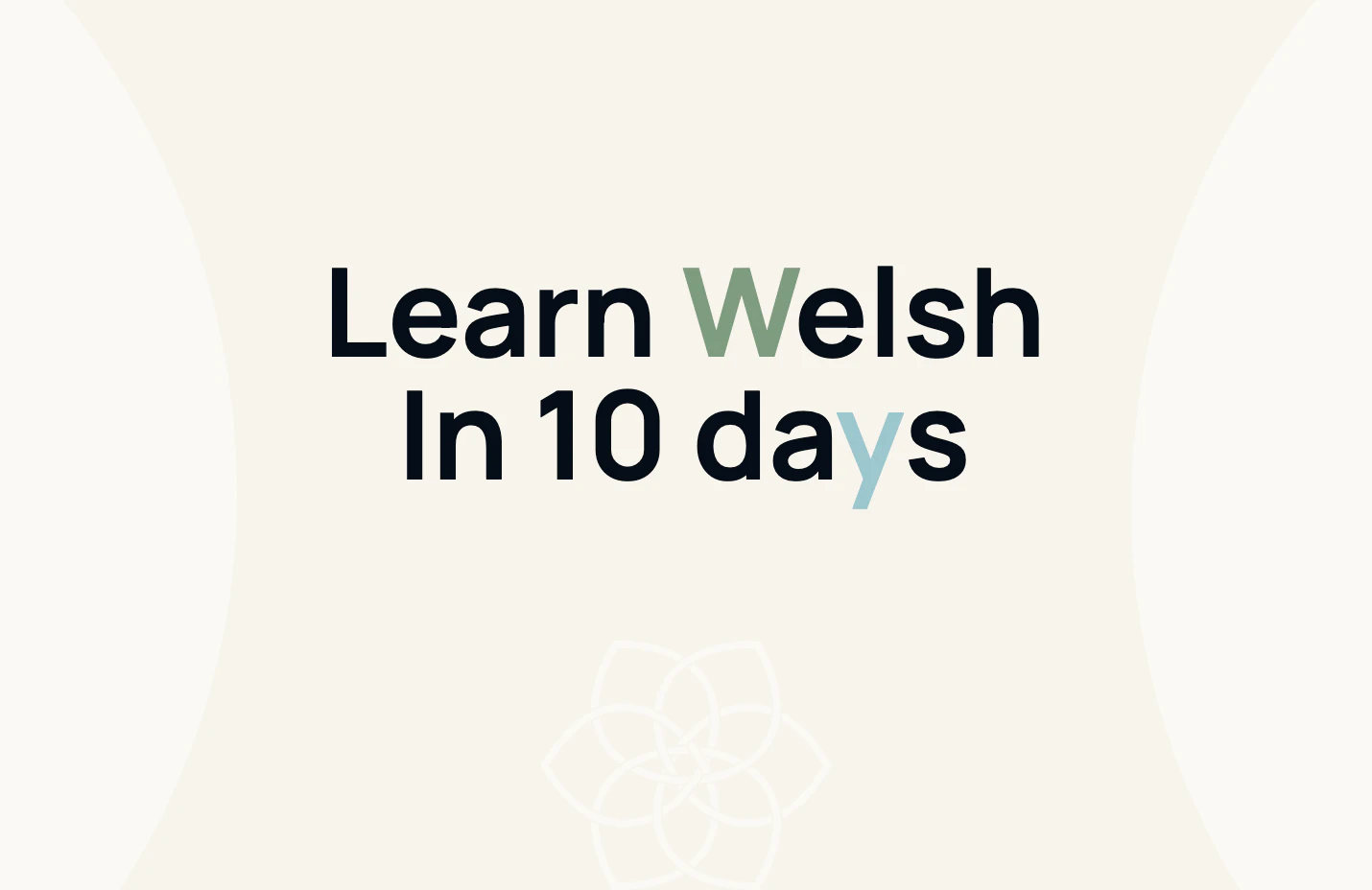 Learn Welsh in 10 days