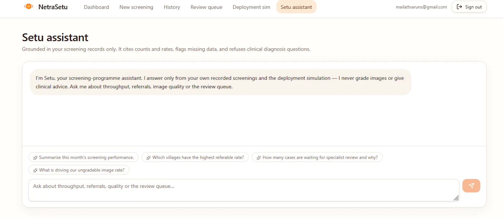 NetraSetu: Explainable DR Screening screenshot 1