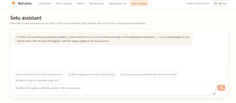 NetraSetu: Explainable DR Screening screenshot 1