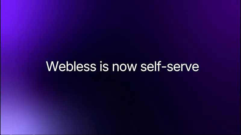 Webless screenshot 1 (video preview)