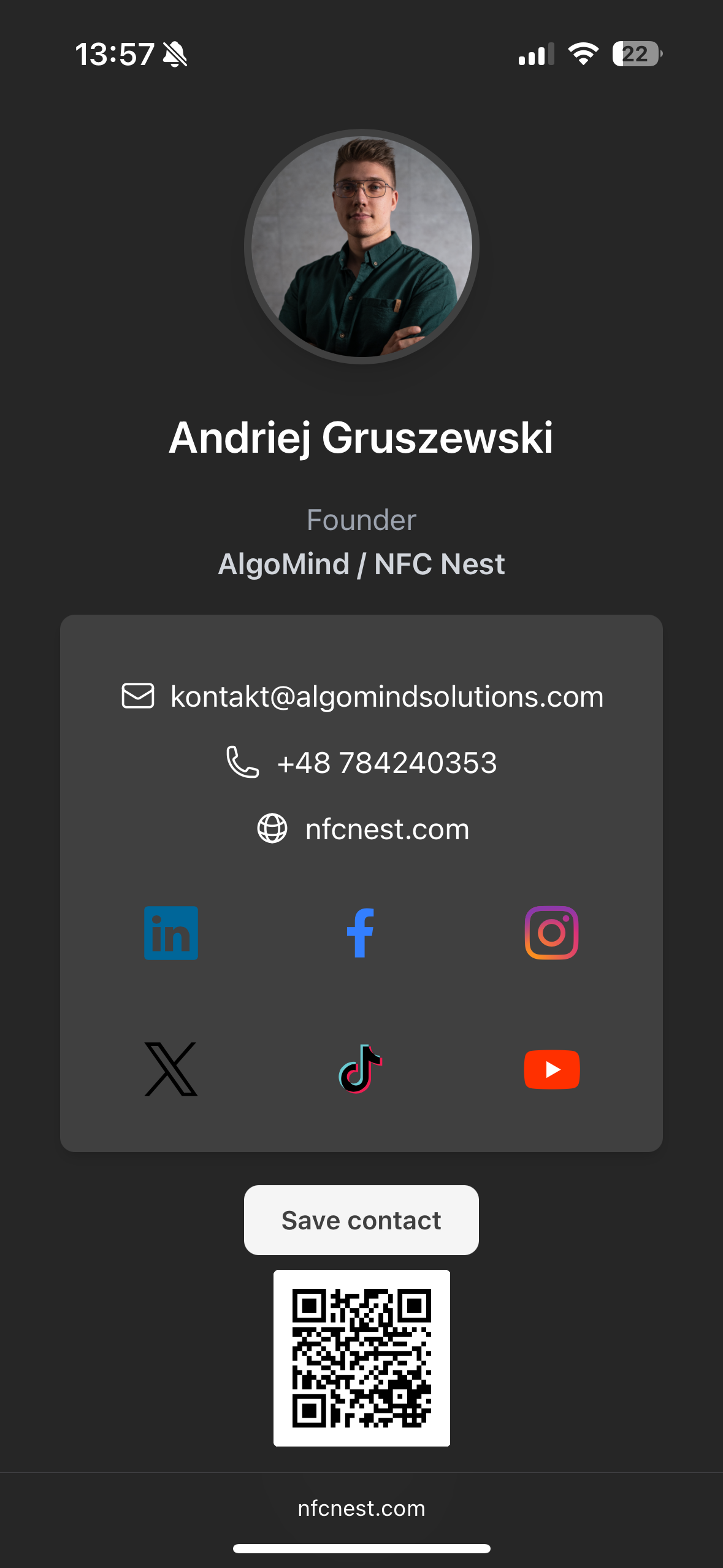 Nido NFC - Biglietti da visita virtuali che vivono sul tuo telefono media 2