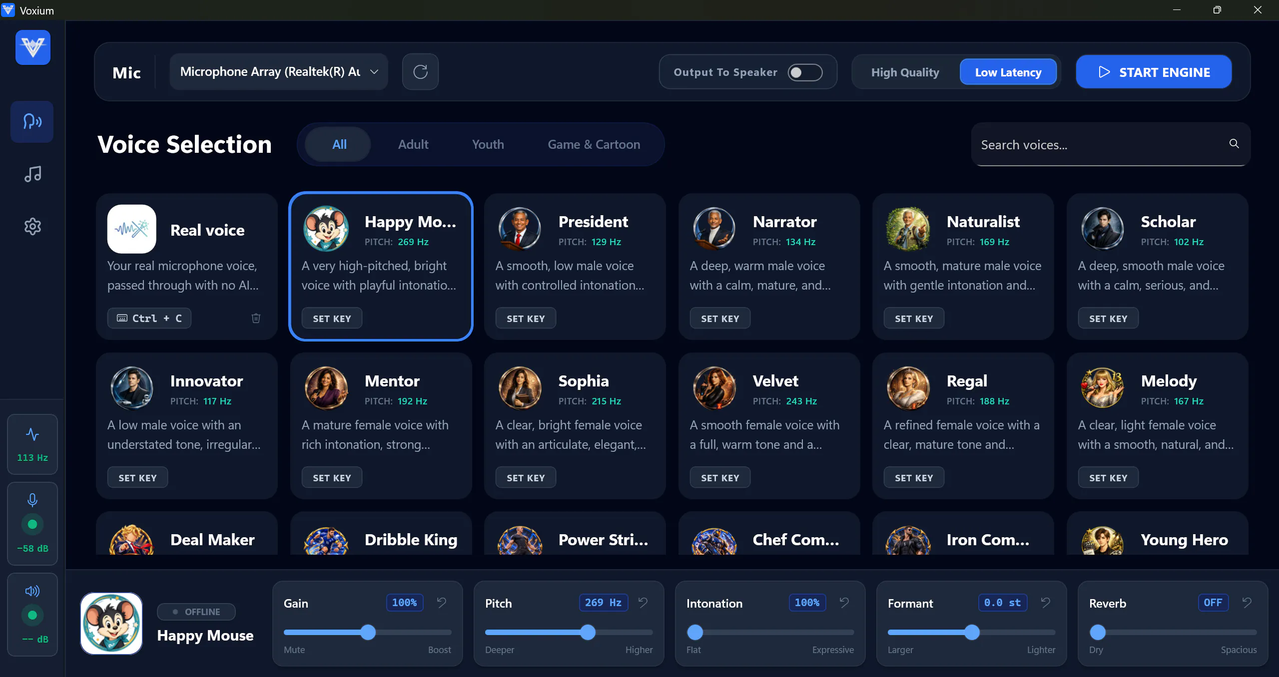 Voxium - Realtime AI Voice Changer gallery image